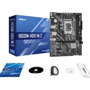Custom Gaming Desktop PC ASRock H610M-HDV M.2 R2.0 Motherboard, Intel Core i5-12400F, 16GB/1TB SSD