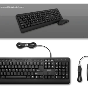 Lenovo 160 Wired Keyboard & Mouse Combo
